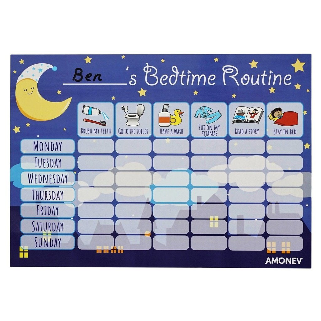 picture of Bedtime - Kids Reward Chart Twin Paper Pack by Amonev