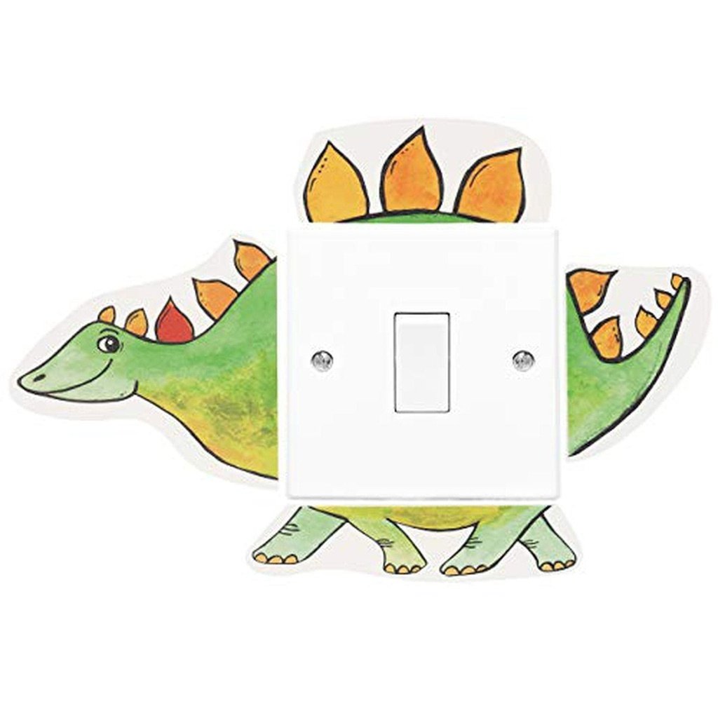 picture of Dinosaur Nursery Wall Sticker - Stegosaurus Light Switch Sticker by Amonev