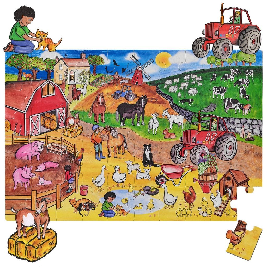 picture of Farm Jigsaw Floor Puzzle for Kids by Amonev