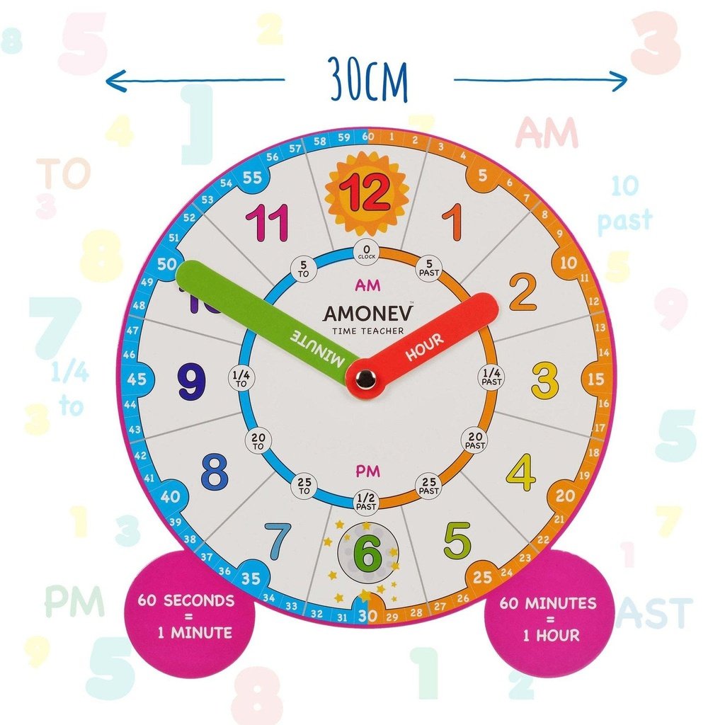 picture of Time Teaching Manual Learning Clock Magnetic by Amonev