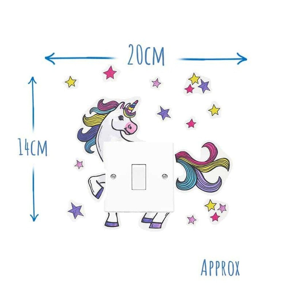 picture of Unicorn Nursery Wall Sticker - Light Switch Sticker by Amonev